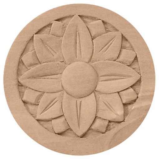 3-1/2"W x 3-1/2"H x 1/2"P Bedford Rosette