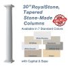 30" RoyalStone Synthetic Stone Round Tapered Columns