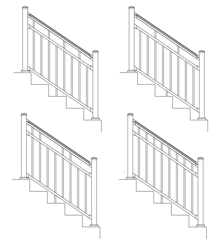Afco Series 125, Afco Aluminum Railing Kits [Fixed Angle Stair]