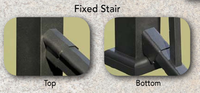Afco Series 125 Fixed Angle Stair Rail Bracket Set