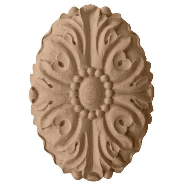 3-1/2"W x 5"H x 5/8"P Ashford Oval Rosette