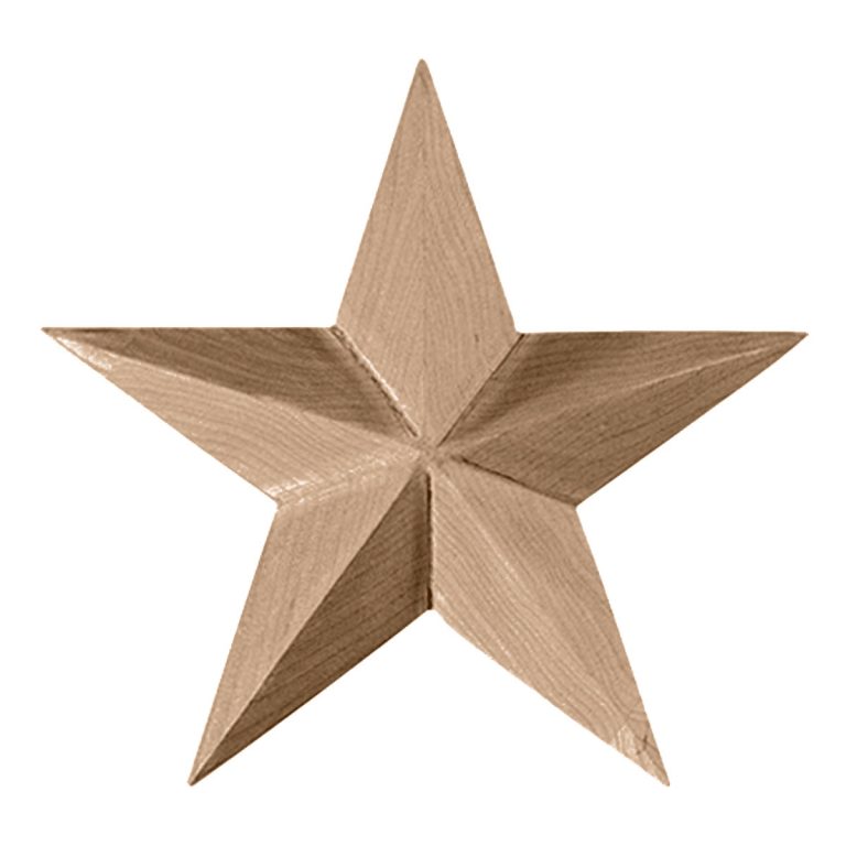 3-1/2"W x 3-1/2"H x 5/8"P Galveston Star Rosette