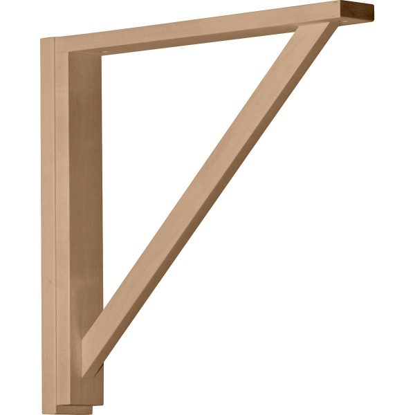 2-1/2"W x 17-3/4"D x 17-1/4"H Traditional Shelf Wood Bracket
