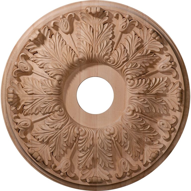 16"OD x 3-7/8"ID x 1-1/8"P Carved Florentine Ceiling Medallion