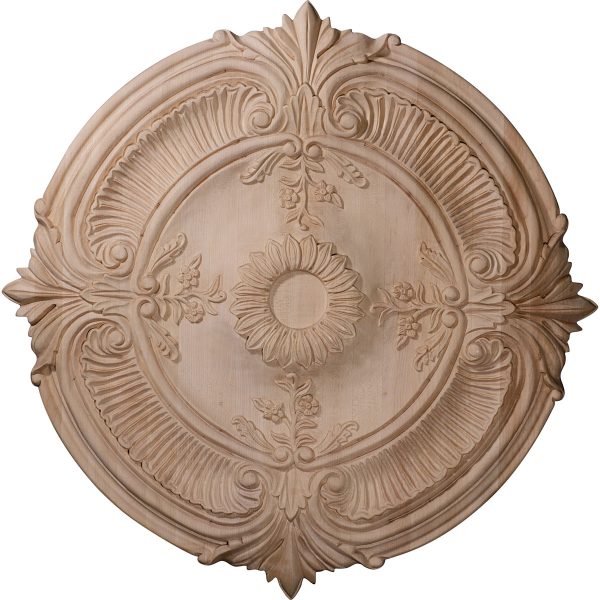 24"OD x 2-1/4"P Carved Acanthus Leaf Ceiling Medallion