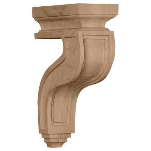3-1/2"W x 7-1/4"D x 11"H Hollow Back Wood Corbel