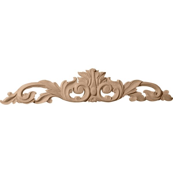24-3/4"W x 5-1/8"H x 3/4"D Medium Green Leaf Center with Scrolls