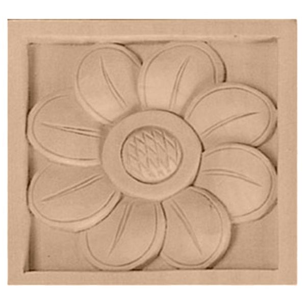 3"W x 3"H x 5/8"D Small Sunflower Rosette