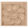 3-1/2"W x 3-1/2"H x 3/4"D Medium Sunflower Rosette