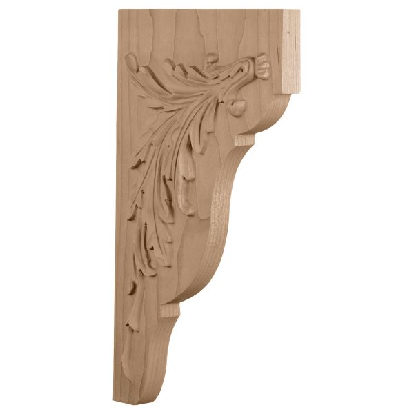 1-3/4"W x 7-3/4"D x 14"H Acanthus Wood Bracket
