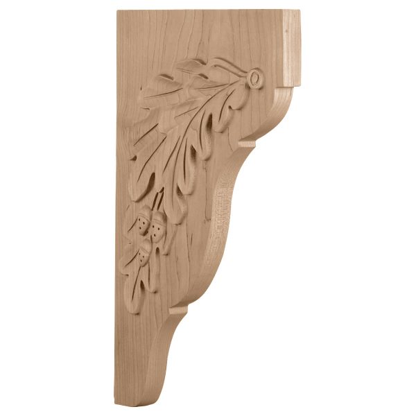 1-3/4"W x 7-3/4"D x 14"H Oak Leaf Wood Bracket