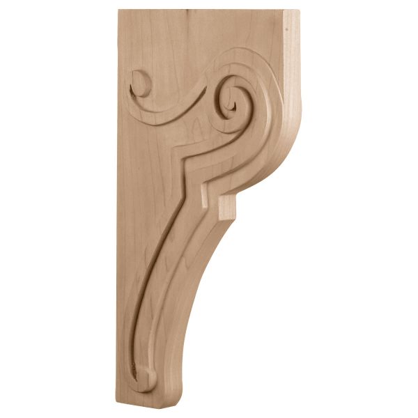 1-3/4"W x 7-3/4"D x 14"H Traditional Wood Bracket