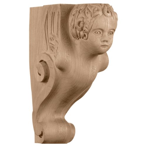 3-1/4"W x 6-1/2"D x 8"H Angel Wood Corbel