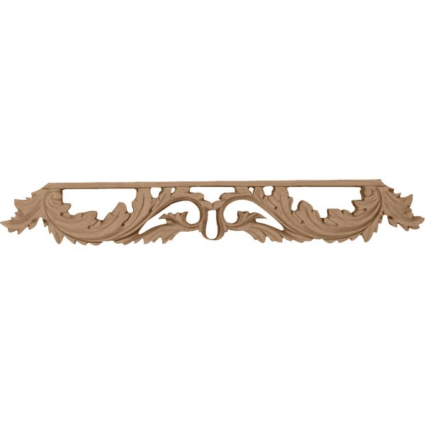 29-3/4"W 4-1/2"H x 1-1/4"D Acanthus Leaf Wood Onlay