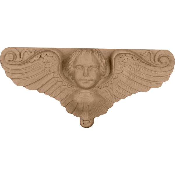 16-1/2"W x 2-3/4"D x 7-1/2"H Angel Wood Onlay