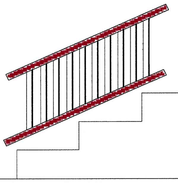 Afco Series 100, Afco Aluminum [Rails Only] for Adjustable Stair Rail
