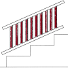 Afco Series 100, Afco Aluminum [36" Baluster Kit] for Fixed Angle Stair Rail