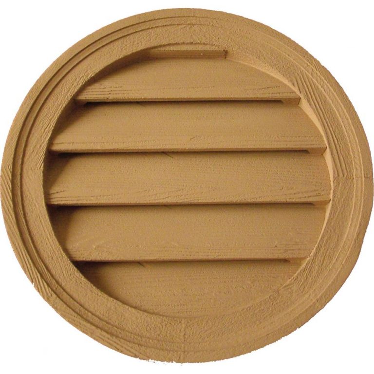 Fypon Decorative Stainable Brickmould Style Rustic Round Louver