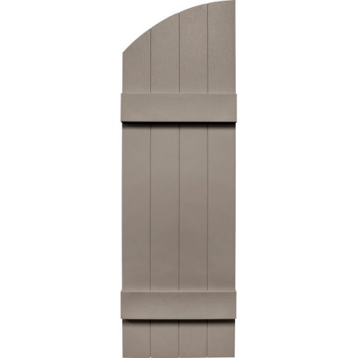 Specialty 14" 4-Board Arch Top Board-N-Batton Shutters w/ Shutter-Lok fasteners & color-matched screws (Pair)