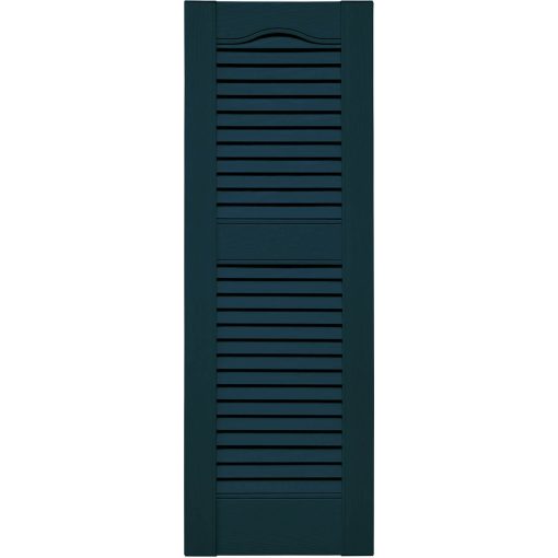 Speciality Cathedral Top Offset Mullion Open Louver w/ Shutter-Lok fasteners & color-matched screws (Pair)