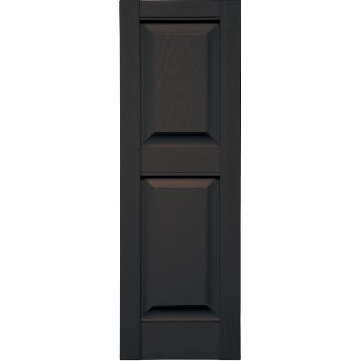 Specialty Raised Two Unequal Panel Shutters w/ Shutter-Lok fasteners & color-matched screws (Pair)