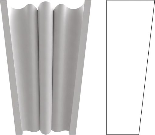 #005504 Polyurethane Scrolled Keystone 3" x 5-5/8" x 8-3/8"
