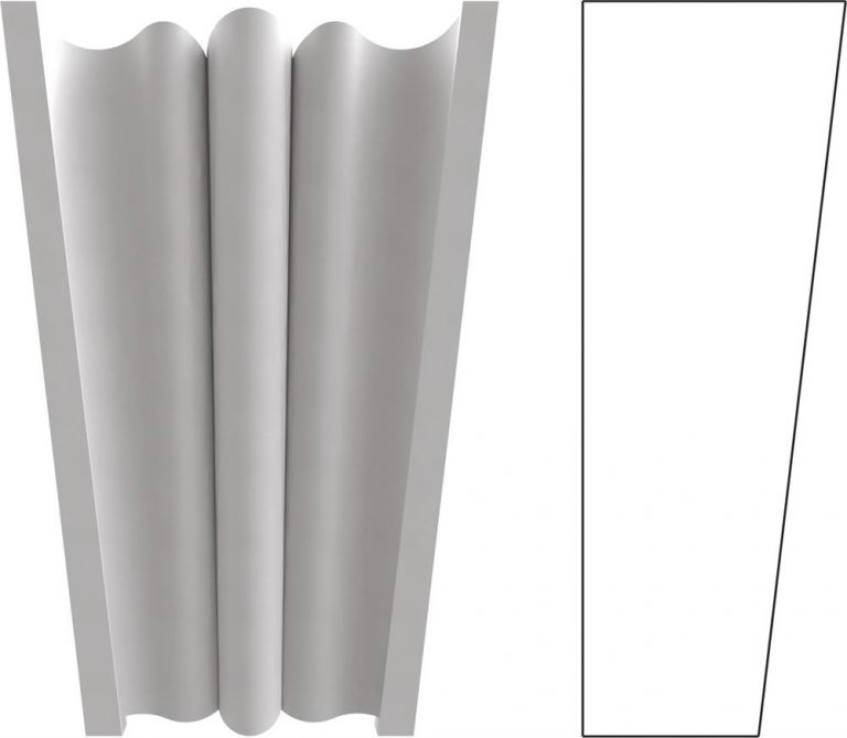 #005504 Polyurethane Scrolled Keystone 3" x 5-5/8" x 8-3/8"