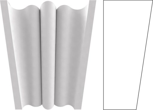 #005505 Polyurethane Scrolled Keystone 3" x 5-13/16" x 6-11/16"