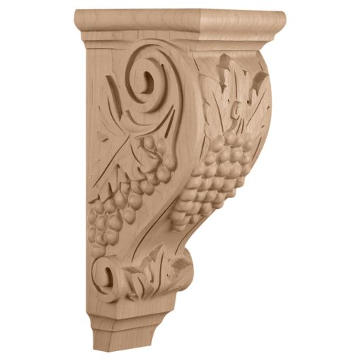 5"W x 7-1/2"D x 14"H Large Grape Wood Corbel