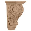 4-3/4"W x 5-1/4"D x 9-1/2"H Medium Oakleaf Wood Corbel