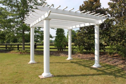 FGP1414RND 14' x 14' Fiberglass Pergola with Round Columns