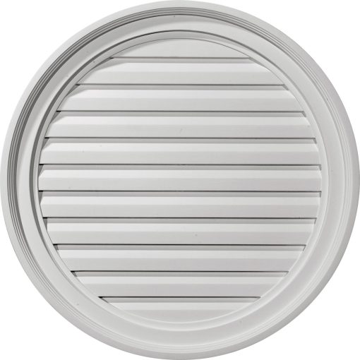 GVRO24D 24"W x 24"H Round Gable Vent Louver,Decorative
