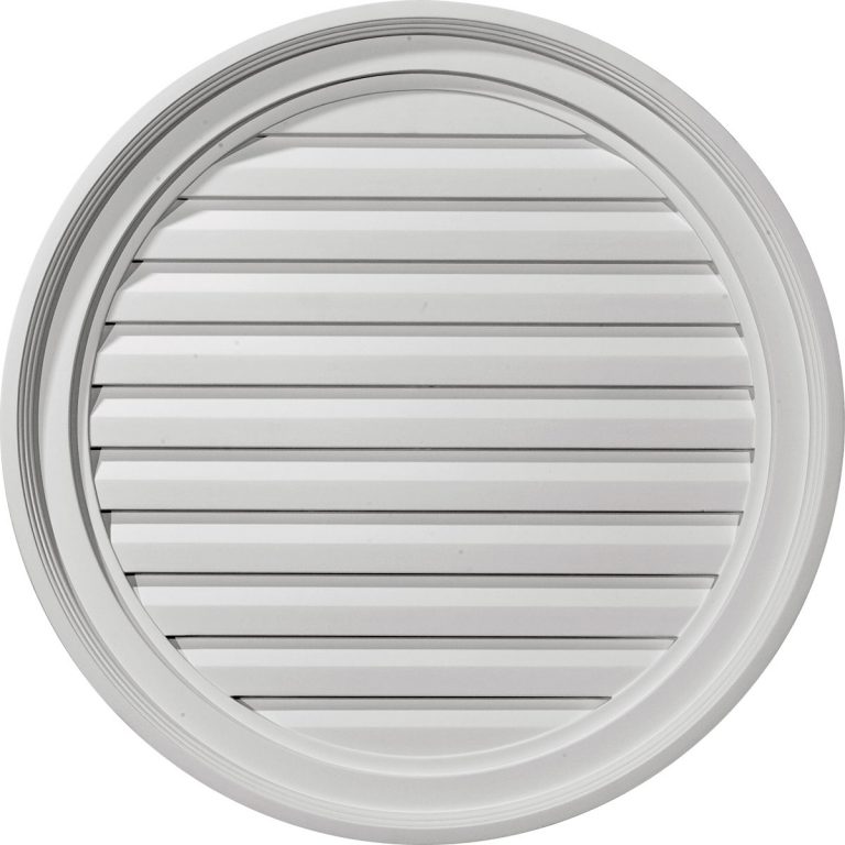 GVRO24D 24"W x 24"H Round Gable Vent Louver,Decorative