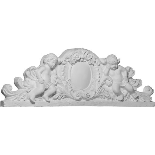 APL28X09X02SC 28-1/2"W x 9-5/8"H x 2-3/4"P Scroll Angel Center with Scrolls