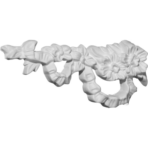 ONL03X07X01FL-L 7-3/4"W x 3"H x 7/8"P Floral Ribbon Onlay Left