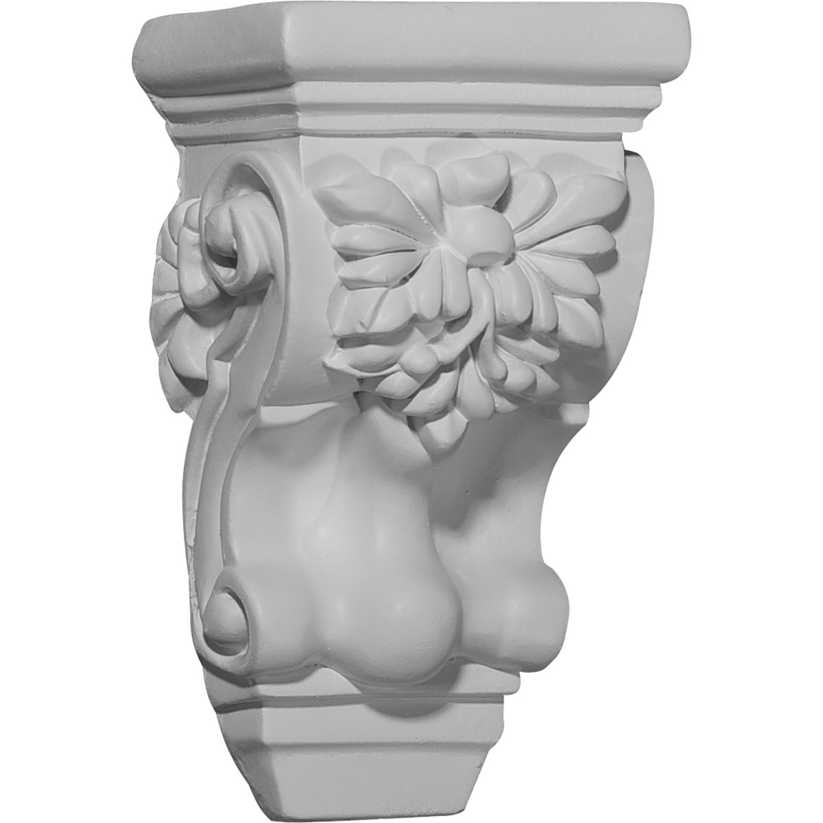 COR03X02X06SC 3-5/8"W x 2-1/2"D x 6-1/8"H Small Scroll Corbel