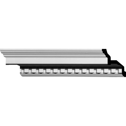 MLD04X04X06DE 4-1/2"H x 4-1/2"P x 6-3/8"F x 94-5/8"L Dentil Crown Molding