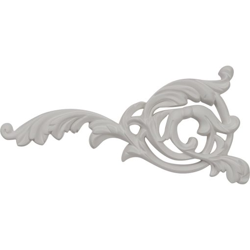 ONL04X07X01LF-L 7-3/4"W x 4-1/8"H x 3/4"P Leaf Scroll Onlay Left