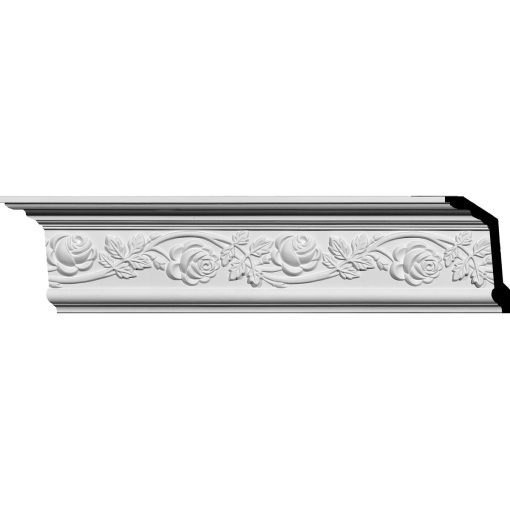 MLD05X02X06RO 5-1/2"H x 3-3/4"P x 6-3/4"F x 94-1/2"L Rose Crown Molding