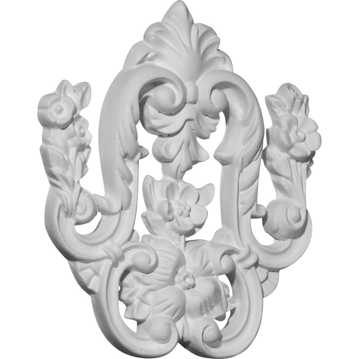 ONL05X06X01FL 5-3/4"W x 6-1/2"H x 5/8"P Flower Drop Onlay