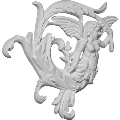 ONL08X08X01AN-L 8-1/4"W x 8-5/8"H x 7/8"P Angel Leaf Onlay Left
