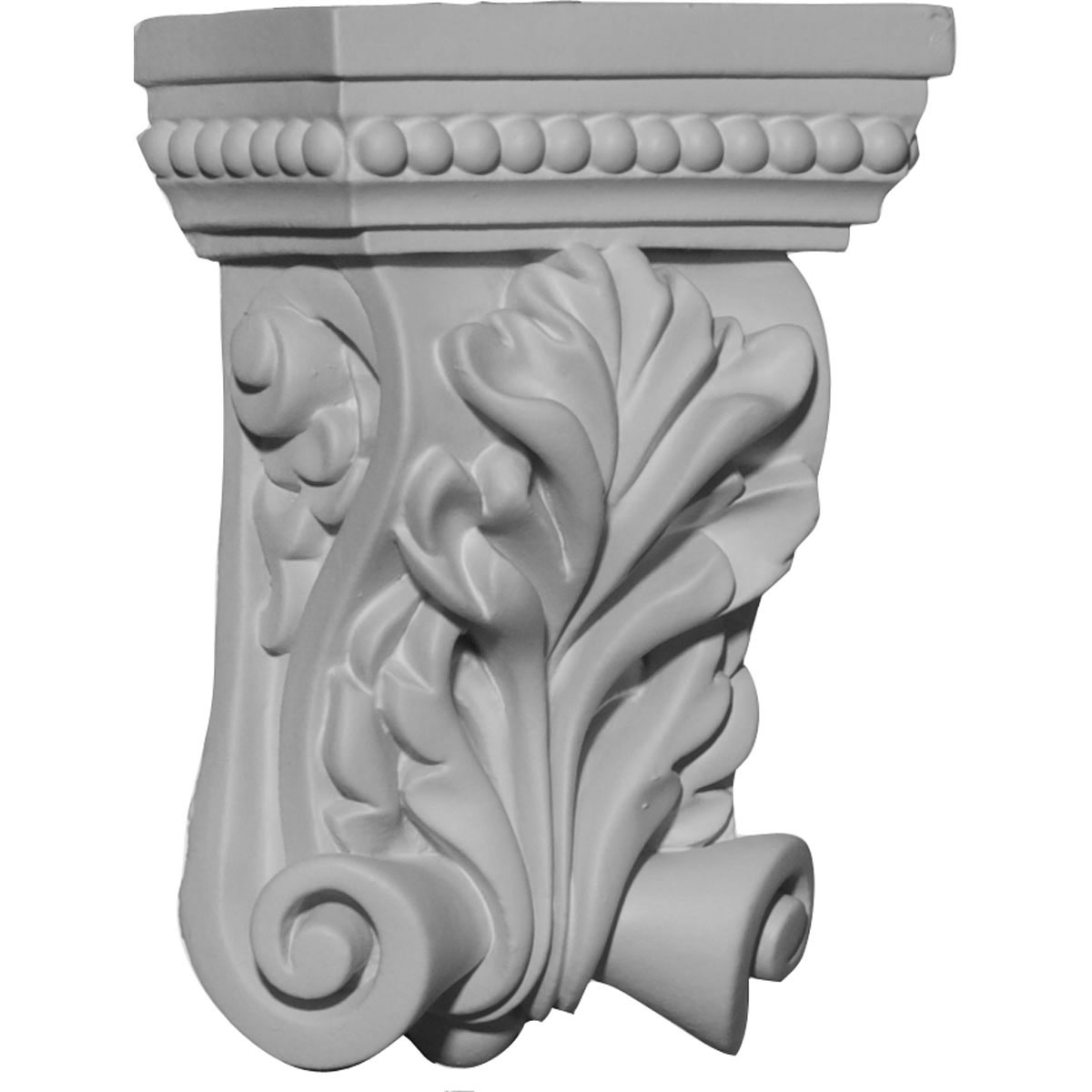 COR02X01X04HE 2-7/8"W x 1-1/2"D x 4-3/8"H Helene Leaf Corbel
