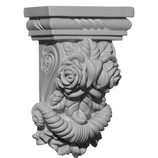 COR05X02X08RO 5-1/4"W x 2-3/4"D x 8-1/8"H Rose Corbel