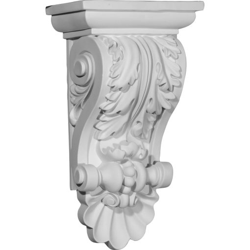 COR08X05X14AC 8"W x 5"D x 14-7/8"H Acanthus Shell Corbel