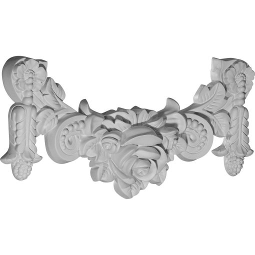 ONL14X07X02RO 14-1/4"W x 7"H x 2"P Rose Swag Onlay