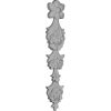 ONL03X19X01HI 3-7/8"W x 19-1/4"H x 1-1/4"P Hillsborough Flower Drop Onlay