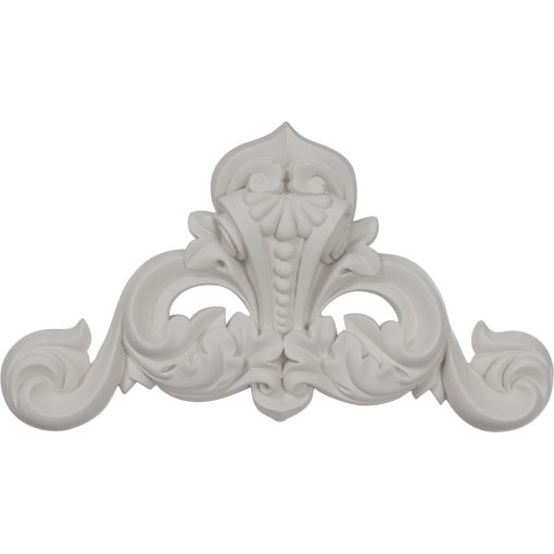 ONL10X05X01MO 10-5/8"W x 5-3/4"H x 1-3/8"P Monique Beaded Flourish Onlay
