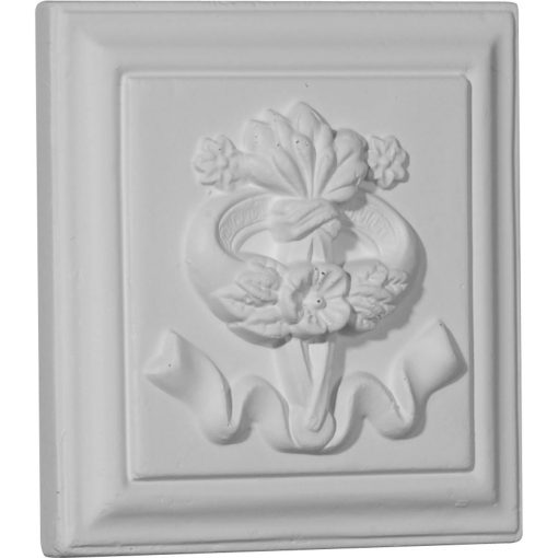 ROS04X04VE 4-3/4"W x 4-3/4"H x 3/4"P Versailles Ribbon Rosette