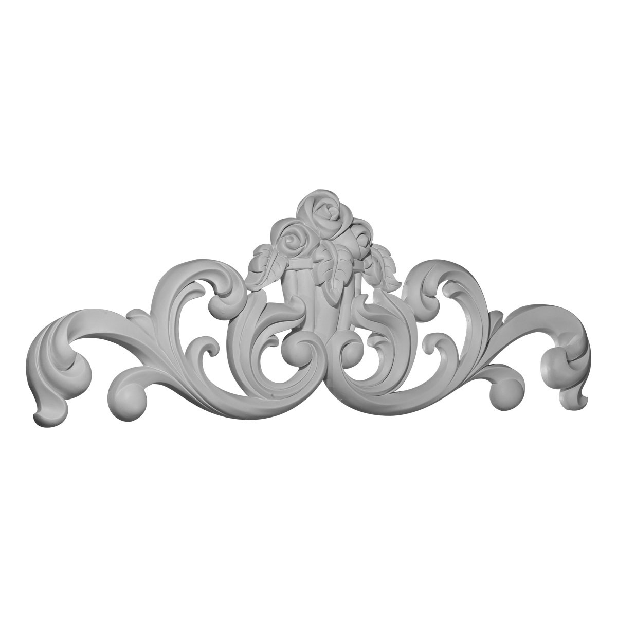 ONL35X12X02FB 35-1/8"W x 12-1/2"H x 2-1/8"P Flower Basket Center Onlay