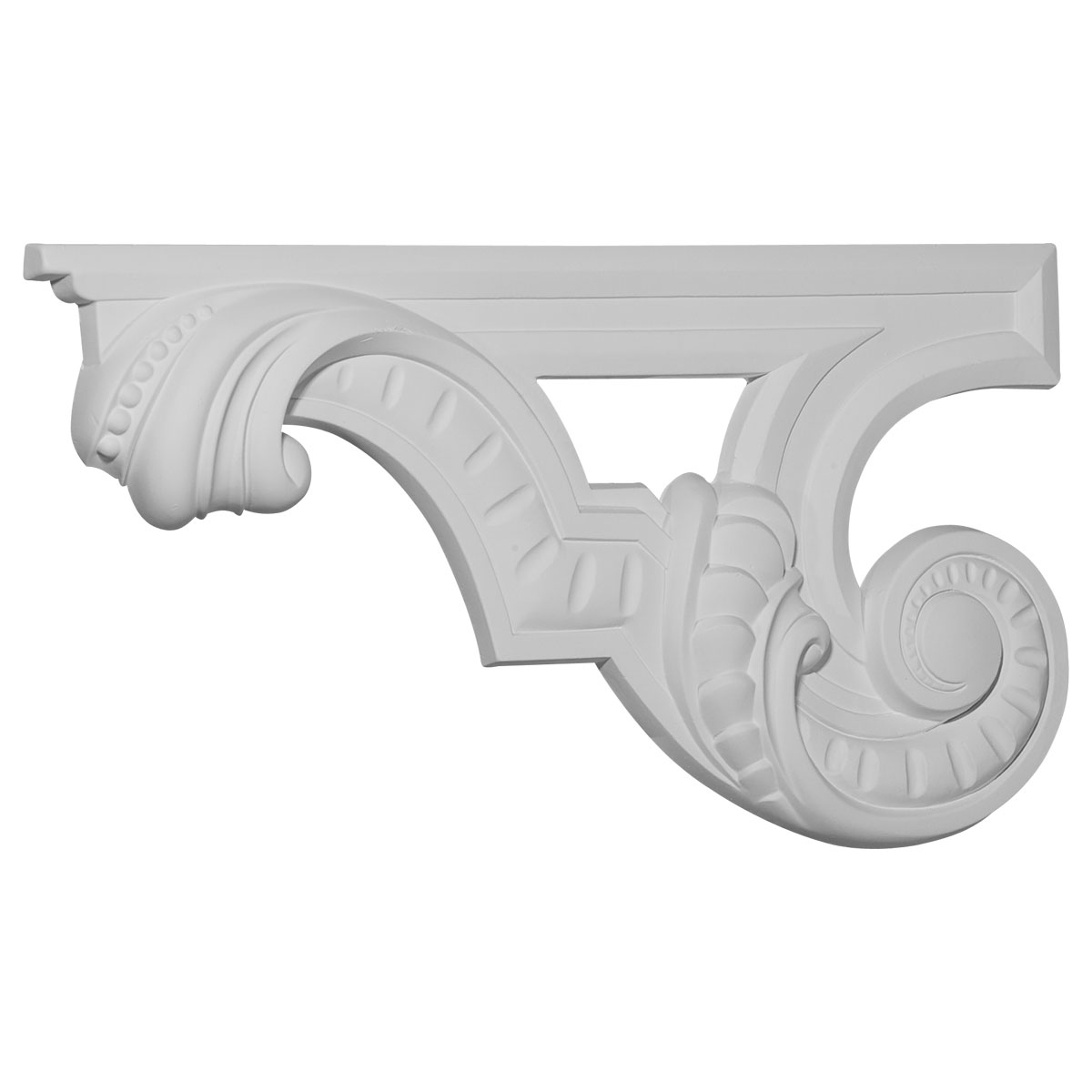SB12X06SC-L 12-3/8"W x 6-5/8"H x 3/4"D Scroll Stair Bracket,Left